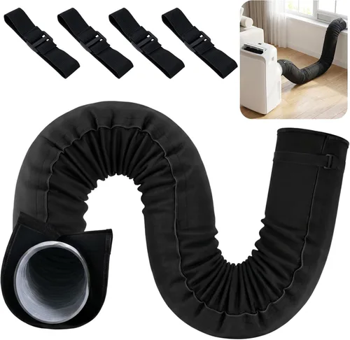 Miniatura 10 de Cubierta de manguera de aire acondicionado, cubierta de ventilación de conducto de manguera de CA, cubierta aislada para CA portátil para mangueras