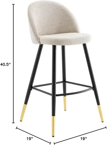 Miniatura 3 de Modway Taburetes de comedor tapizados de tela Cordial en Azure - Juego de 2