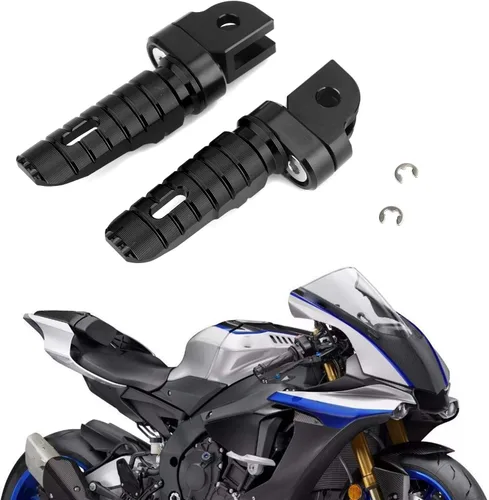 Bruce & Shark Reposapiés Delantero Piernas para YAMAHA FZ-07 FZ-09 FJ-09 FZ-10 XSR 700 900 FZ8 Negro