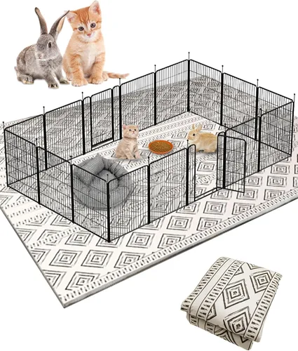 Miniatura 9 de BNOSDM Forros de jaula extra grandes de 91 x 63 pulgadas para conejos, tapete antideslizante para conejos, alfombra antideslizante para conejos