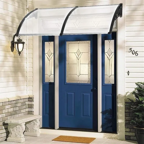 Miniatura 7 de Toldo para ventana, cubierta de policarbonato para exteriores, para puerta delantera al aire libre, patio, protección contra la lluvia, nieve, luz