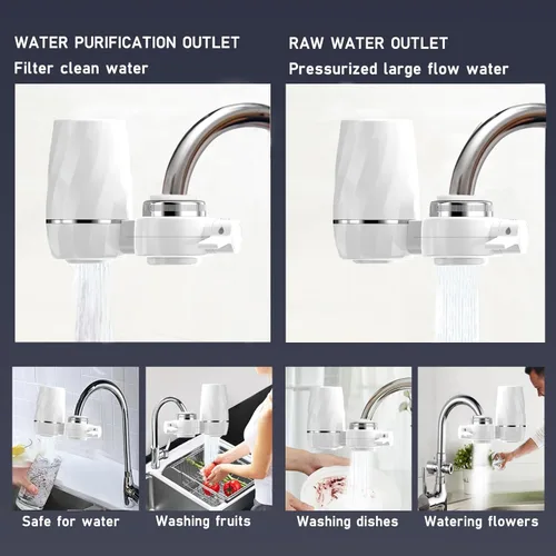 Miniatura 3 de Sistema de filtro de agua de montaje en grifo, filtro de agua del grifo para cocinas, baños, reduce el cloro, la cal, los metales pesados