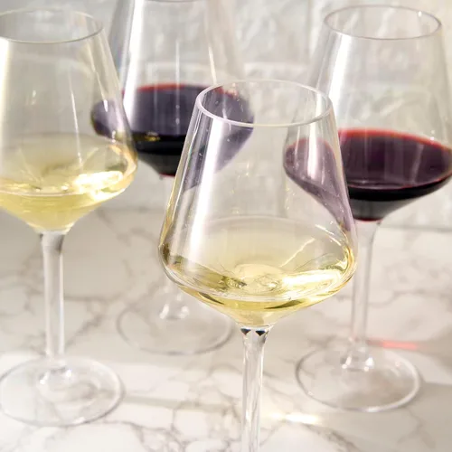 Miniatura 5 de Copas de vino de plástico irrompible de estilo europeo, juego de 4 vasos de vino de acrílico Tritan, irrompible, color transparente, irrompible, sin