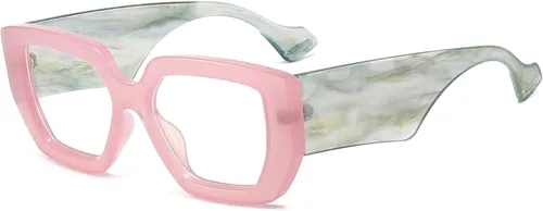 Miniatura 11 de AIEYEZO Gafas de luz azul con marco grueso para hombres y mujeres, gafas cuadradas de moda para computadora, antifatiga ocular y previenen el dolor