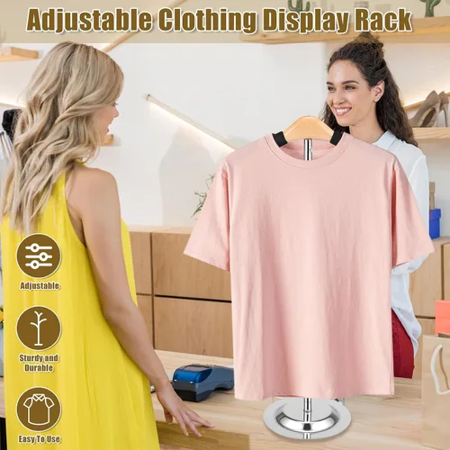 Miniatura 6 de Soporte de hombro flexible ajustable para camisetas, soporte para camisas, estante portátil de exhibición de ropa, soporte de exhibición de Estilo 2