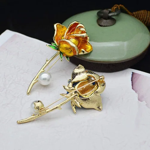 Miniatura 4 de Broche de rosa para bufanda o bolsa de abrigo para fiestas, bodas, banquetes