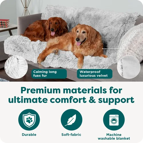 Miniatura 5 de FurHaven - Manta impermeable para arrojar para perros y gatos de interior, manta protectora reversible para mascotas, extra grande, pelo sintético