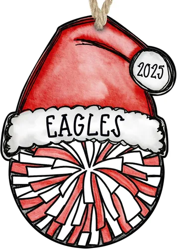 Miniatura 17 de Adorno de fútbol 2025 Decoración de Navidad personalizada con nombre y número personalizados Regalo deportivo para jugadores, entrenadores y equipos