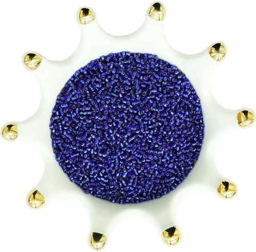 Miniatura 117 de Cuentas de semillas doradas transparentes de 4 mm al por mayor para hacer joyas, 110 gramos, aproximadamente 1600 piezas, cuentas de vidrio 6/0