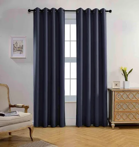 Miniatura 25 de Miuco paneles de cortina de oscurecimiento con arandelas, cortinas opacas con textura para salón, juego de 2