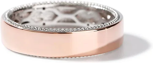 Jeulia Anillo floral de plata de ley en dos tonos tallado en hojas vintage único hueco flor rosa oro joyería compromiso boda nupcial conjuntos