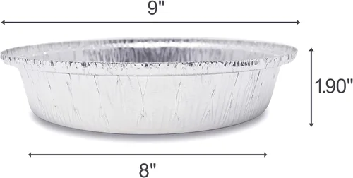 Miniatura 4 de Fig & Leaf Paquete de 45 sartenes redondas de aluminio prémium de 9 pulgadas con tapas de cúpula de plástico, lata de aluminio desechable para asar
