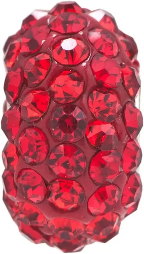 Miniatura 3 de LovelyJewelry Ene-Dic Simulado Piedra natal Encantos Perlas De Cristal Sintético Rojo Para Pulseras
