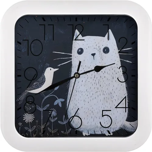 Miniatura 13 de 10" Square Modern Wall Clock,Animal Leopard Jungle Print Kitchen Clocks Wall Battery Operated,Silent Non Ticking Unique Funny Cute Wall Clock for