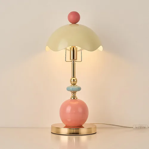 Miniatura 12 de Lámpara de mesa moderna imitada de seda con enchufe, base metálica, luz de escritorio con enchufe, cable y interruptor para dormitorio, mesita