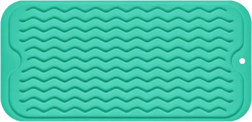 Miniatura 8 de Tapete de silicona para secar platos, antideslizante, fácil de limpiar, tapete escurridor de platos grande resistente al calor para encimera