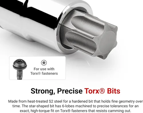 Miniatura 2 de TEKTON Unidad de 1/2 pulgada x T40 Torx Bit Socket SHB24240