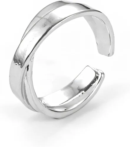 Miniatura 10 de Anillo de plata de ley 925, minimalista, ajustable, hecho a mano, para mujeres y niñas