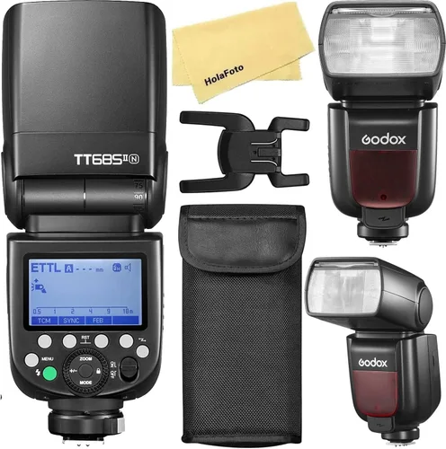 Godox TT685II-N TT685IIN Flash de cámara para Nikon Flash Speedlight, 2.4G TTL GN60 HSS 1/8000S Godox Flash para Nikon, tiempo de reciclaje de