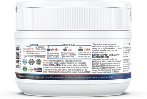 Miniatura 4 de KAPPA NUTRITION Péptidos de colágeno en polvo, complejo avanzado multicolágeno 5 en 1 con péptidos de colágeno hidrolizados, soporta la piel
