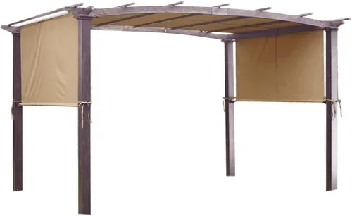 Miniatura 9 de Panel de toldo de repuesto para pérgola de 6 x 17 pies con bolsillo para barra al aire libre