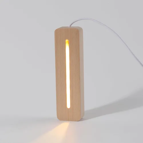 Miniatura 2 de Molde de Fundición de Resina Molde de Silicona Suministros Paquete de 2 de 6 Pulgadas Cuboide Redondeado Base de Madera LED Base LED Rectangular
