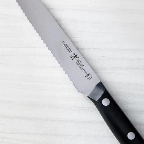 Miniatura 3 de HENCKELS Cuchillo utilitario dinámico de filo navaja de 5 pulgadas, cuchillo para tomate, ingeniería alemana respaldada por más de 100 años