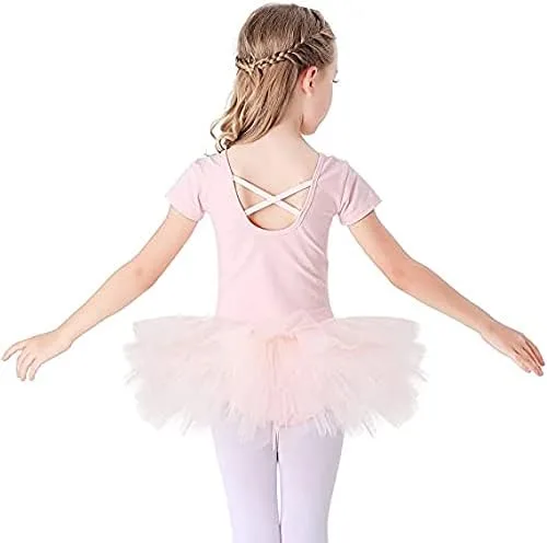 Miniatura 3 de Leotardo de ballet para niñas, de algodón, de manga corta, para baile