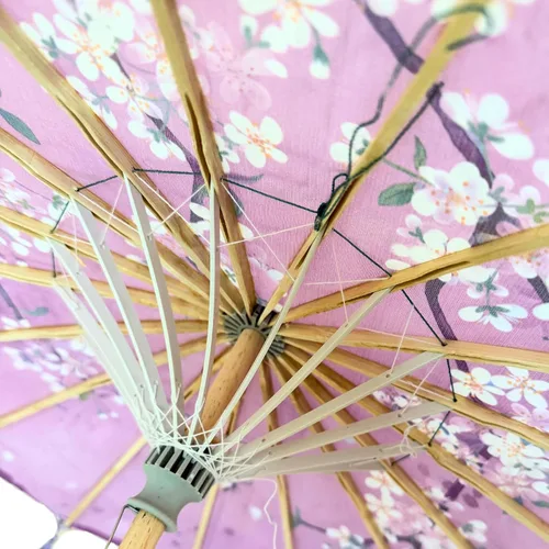 Miniatura 26 de THY COLLECTIBLES Sombrilla de seda clásica de estilo asiático de 33 pulgadas con borlas para bodas, fotografías, disfraces, cosplay, decoración