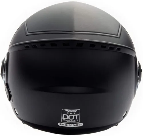 Miniatura 4 de Casco con cara descubierta para motocicleta Scooter, con visor DOT práctico que se puede levantar, M, Negro mate