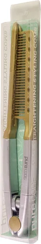 Miniatura 2 de PURECODE - Peine para alisar el cabello, desenreda el cabello para plancha plana, alisador de pelo y rizador 2 en 1 para peinar el cabello