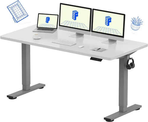 Miniatura 13 de FLEXISPOT Escritorio de Pie de Altura Ajustable Eléctrico, Marco de Escritorio de Pie de Acero Resistente con Controlador de Memoria