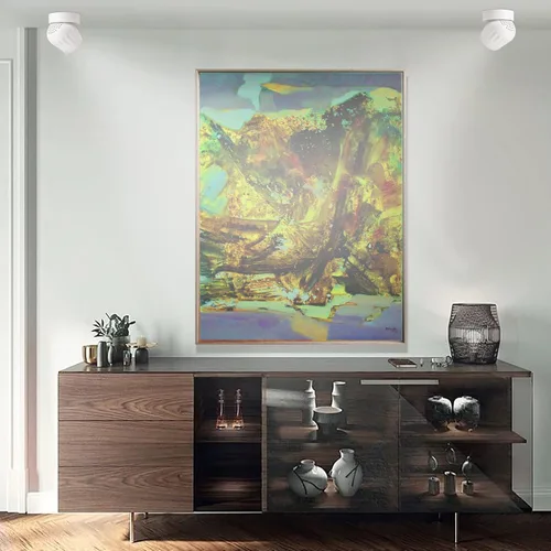 Miniatura 6 de Foco de techo LED de 12 W, luz direccional de rotación de 360°, 6000 K, blanco frío/lámpara de pared para pasillo, galería, sala de estar/blanco