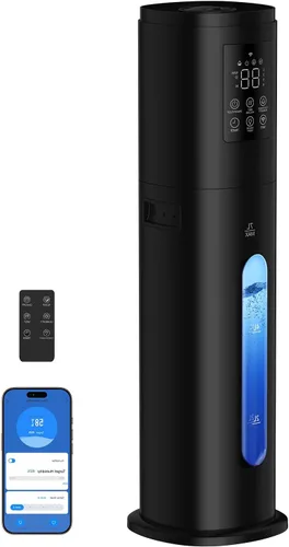 Humidificadores para dormitorio con luz nocturna, humidificador inteligente de llenado superior para toda la casa para bebé