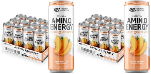 Miniatura 16 de Optimum Nutrition Amino Energy - Bebida de hidratación espumosa, electrolitos, cafeína, aminoácidos, BCAAs, sin azúcar, limonada de mango y piña, 12