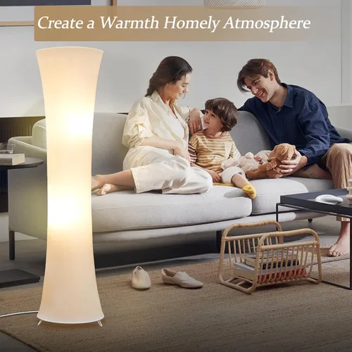 Miniatura 8 de GyroVu Lámpara de pie de 46 pulgadas para sala de estar, lámpara de pie LED ajustable con temperatura de color, lámpara de pie de columna, lámpara