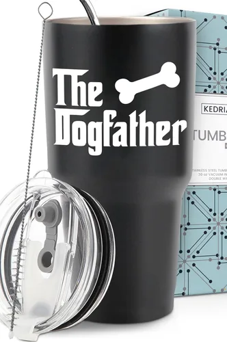 Vaso de perro de 30 onzas, regalos para los amantes de los perros para hombres, perros, papá, tazas de café, regalos de perro para hombres, perro,
