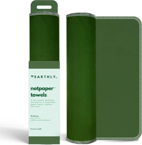Miniatura 11 de Toallas de papel reutilizables, paquete de 10 unidades, rollo de toallas de papel de algodón lavables, servilletas reutilizables sin papel