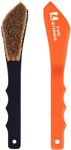 Miniatura 10 de TWO STONES Cepillo de escalada de pelo de jabalí con mango ergonómico, cepillo Boulder Boulder como herramienta de limpieza duradera para tiza