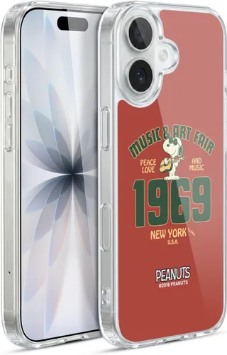 Miniatura 90 de Head Case Designs Funda de gel Woodstock 50th con licencia oficial de Peanuts Snoopy Guitar 1969 [protección de grado militar] compatible con Apple