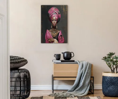 Miniatura 154 de Arte de pared afroamericano, decoración de rey y reina bailarín negro para sala de estar, arte de pareja de amor negro para dormitorio, lienzo