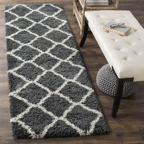 Miniatura 35 de SAFAVIEH Hudson Shag Collection - Alfombra extragrande de 11 x 15 pies, diseño de enrejado, no desprende pelusa y de fácil cuidado, 2 pulgadas