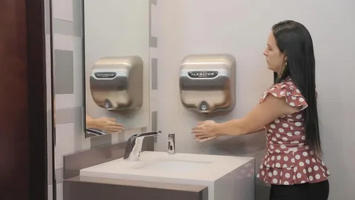 Miniatura 7 de XLERATOR XL-SB 1.1N Secador de manos comercial de alta velocidad, cubierta de acero inoxidable cepillado, secadora Excel, sensor automático, montaje