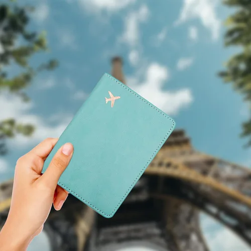 Miniatura 6 de Estuche para pasaporte, ranuras para pasaporte, tarjetero para pasaporte y tarjeta de vacunación, bonita funda para pasaporte para mujeres