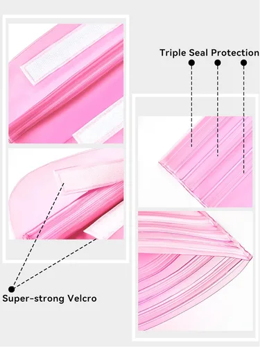 Miniatura 5 de HEETA Paquete de 2 bolsas impermeables, sensibles a la pantalla táctil, bolsa seca impermeable con correa ajustable para la cintura, mantiene tu