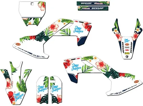 Miniatura 5 de Kit de base gráfica Mini TC 50 Tropic Senge blanco 2018-2023 compatible con Husqvarna