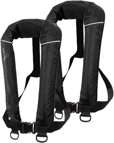 2 unids/pack USCG tipo V aprobado chaleco salvavidas inflable automático con cartucho de 1.16 oz para adultos