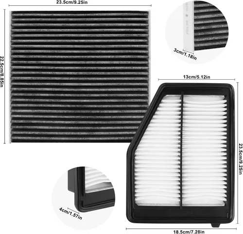 Miniatura 2 de CF10134 CA11113 Filtro de aire de cabina y motor para Honda Civic 2012 2013 2014 2015 1.8L L4