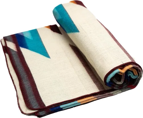 Miniatura 6 de Manta de lana de alpaca XXL Transpirable hipoalergénica ultra suave Grande cálida tradicional hecha a mano 85 x 80 pulgadas No raya ni pica