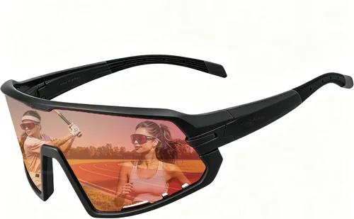 Miniatura 11 de BangLong Gafas de sol deportivas para ciclismo, protección UV400, para pesca, conducción, correr, béisbol, para hombres y mujeres Transparente y rosa
